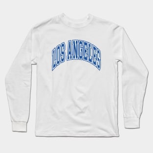 Los Angeles - Block Arch - White/Blue Long Sleeve T-Shirt